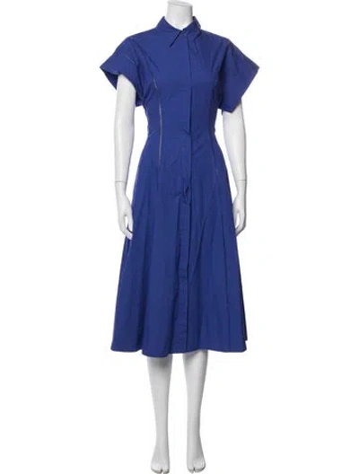 Pre-owned Co Midi Length Dress In Blue
