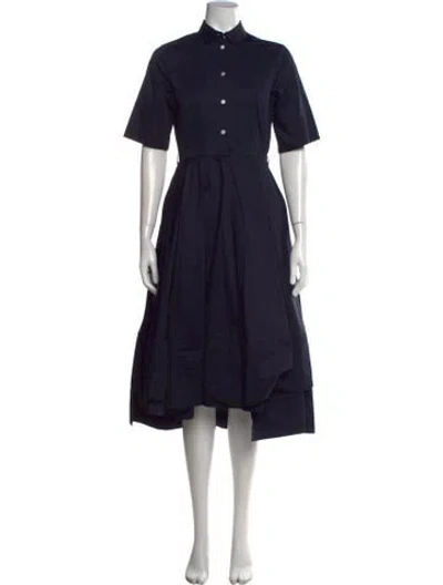 Pre-owned Co Midi Length Dress In Blue