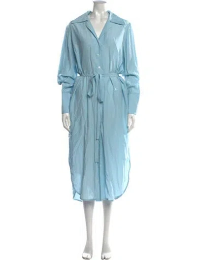 Pre-owned Co Midi Length Dress In Blue