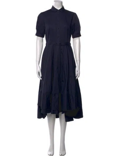 Pre-owned Co Midi Length Dress In Blue