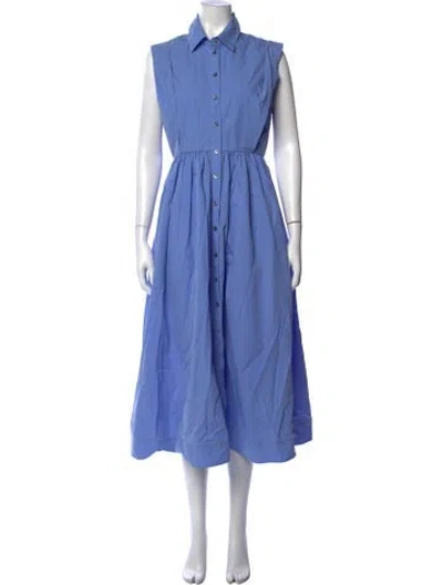 Pre-owned Co Midi Length Dress In Blue