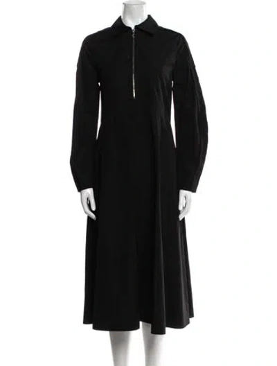 Pre-owned Co Midi Length Dress In Brown