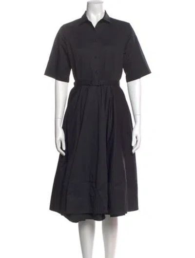 Pre-owned Co Midi Length Dress In Gray