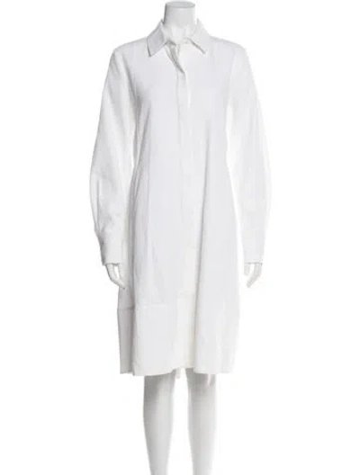 Pre-owned Co Midi Length Dress In Neutral