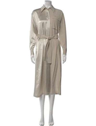 Pre-owned Co Midi Length Dress In Neutral