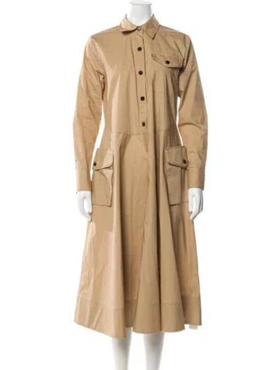 Pre-owned Co Midi Length Dress In Neutral
