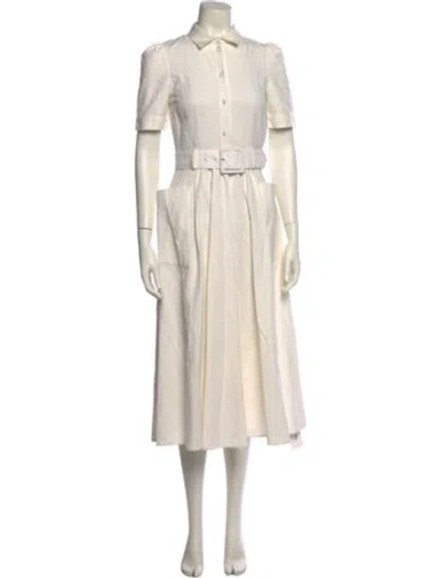 Pre-owned Co Midi Length Dress In Neutral
