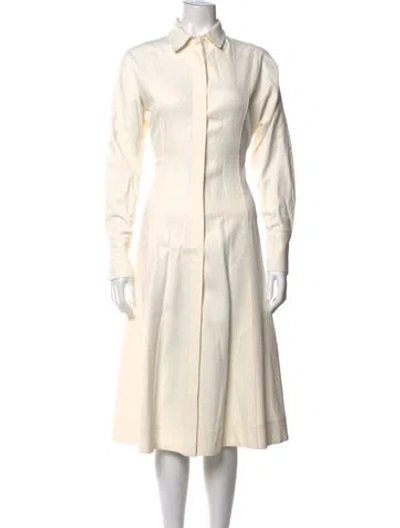 Pre-owned Co Midi Length Dress In Neutral