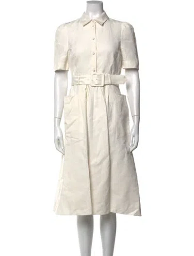 Pre-owned Co Midi Length Dress In Neutrals