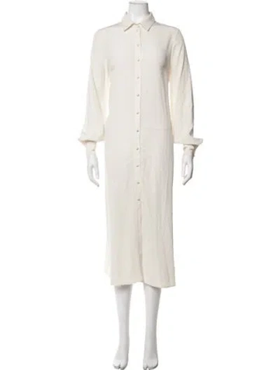 Pre-owned Co Midi Length Dress In Neutrals