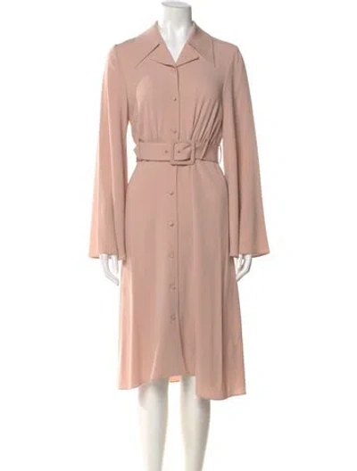 Pre-owned Co Midi Length Dress In Pink