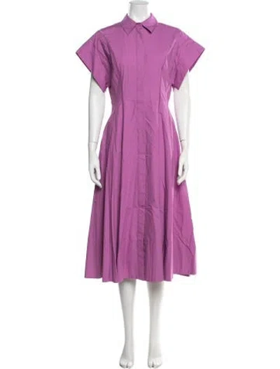 Pre-owned Co Midi Length Dress In Purple