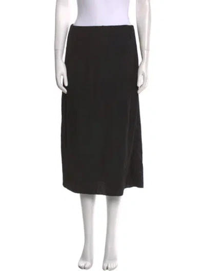 Pre-owned Co Midi Length Skirt In Black