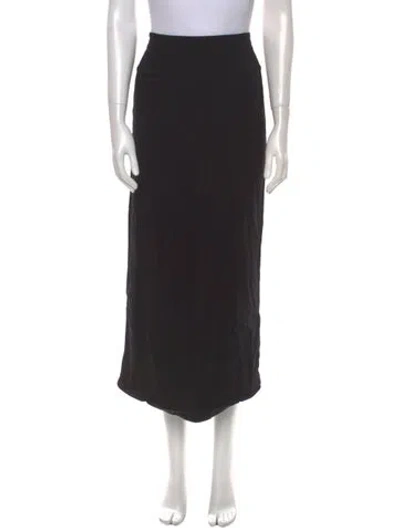 Pre-owned Co Midi Length Skirt In Black