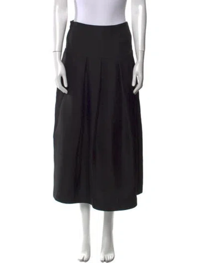 Pre-owned Co Midi Length Skirt In Black