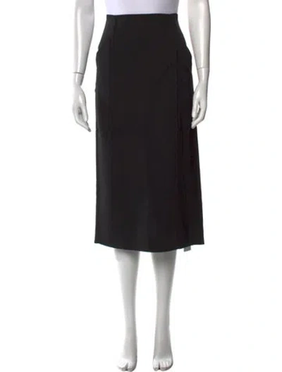 Pre-owned Co Midi Length Skirt In Black