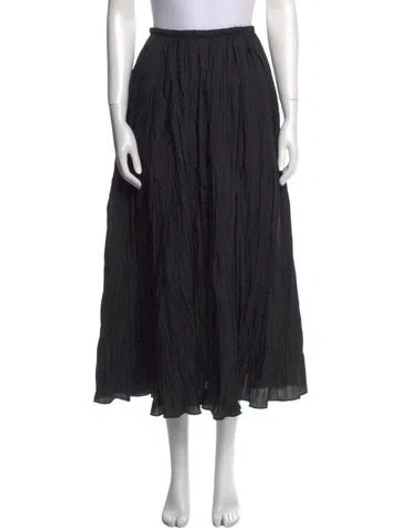 Pre-owned Co Midi Length Skirt In Black