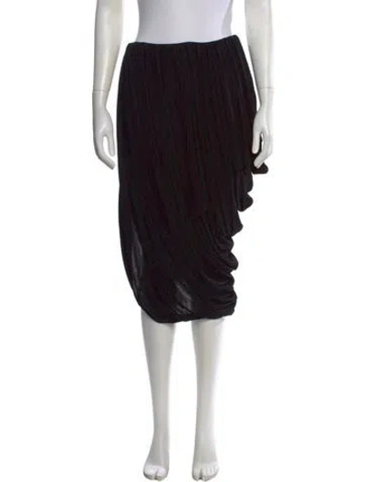Pre-owned Co Midi Length Skirt In Black