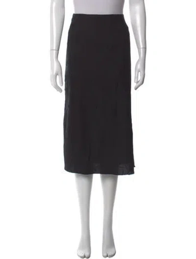 Pre-owned Co Midi Length Skirt In Black