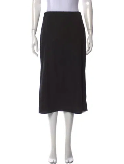 Pre-owned Co Midi Length Skirt In Black