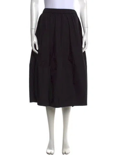 Pre-owned Co Midi Length Skirt In Black