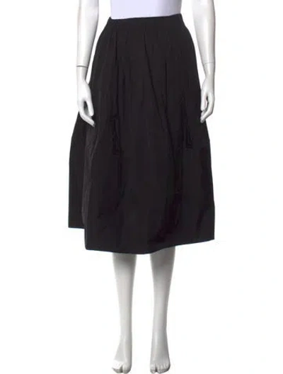Pre-owned Co Midi Length Skirt In Black