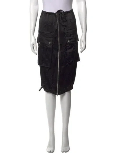 Pre-owned Co Midi Length Skirt In Black