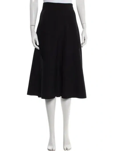 Pre-owned Co Midi Length Skirt In Black