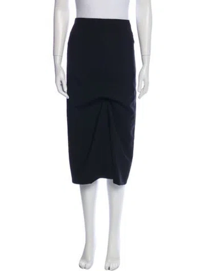 Pre-owned Co Midi Length Skirt In Blue