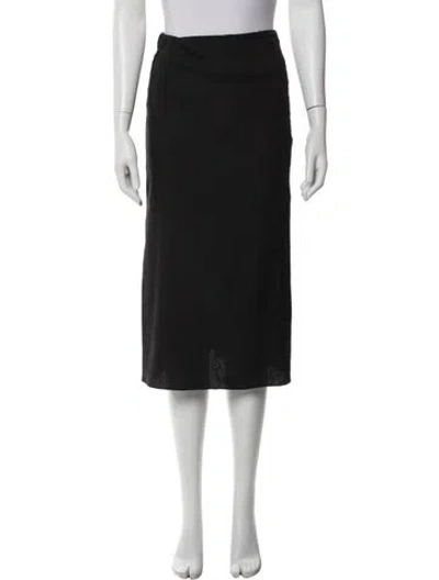 Pre-owned Co Midi Length Skirt In Blue