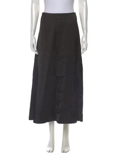 Pre-owned Co Midi Length Skirt In Brown