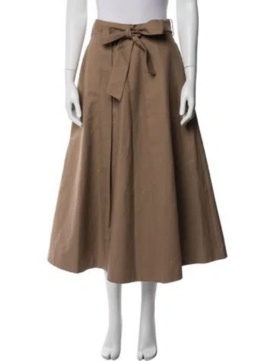 Pre-owned Co Midi Length Skirt In Brown
