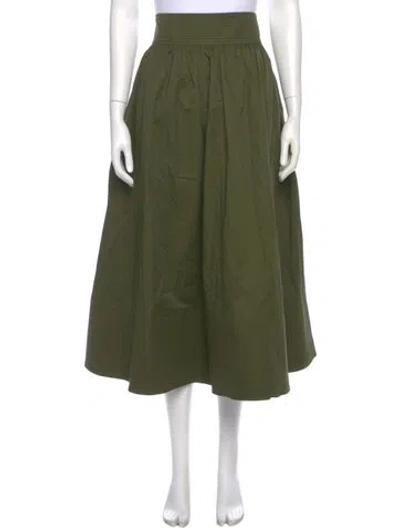 Pre-owned Co Midi Length Skirt In Green