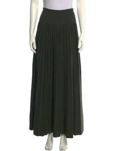 Pre-owned Co Midi Length Skirt In Green