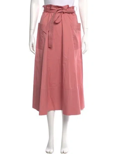 Pre-owned Co Midi Length Skirt In Pink