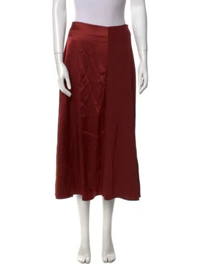 Pre-owned Co Midi Length Skirt In Red