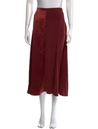 Pre-owned Co Midi Length Skirt In Red