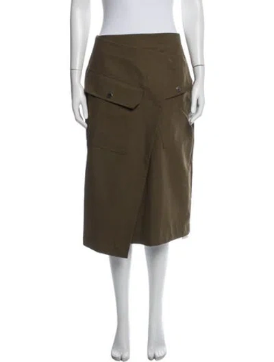 Pre-owned Co Midi Length Skirt W/ Tags In Green