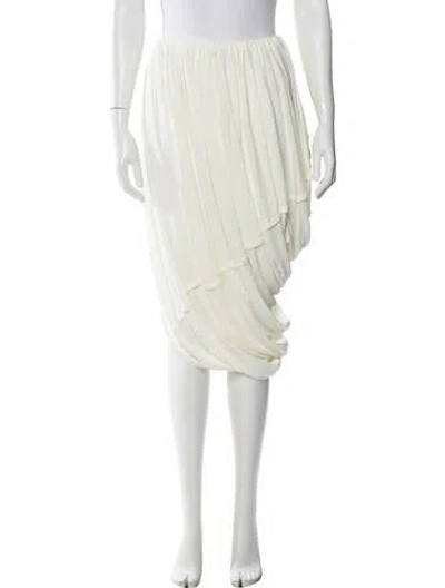 Pre-owned Co Midi Length Skirt W/ Tags In White