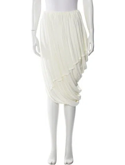 Pre-owned Co Midi Length Skirt W/ Tags In White