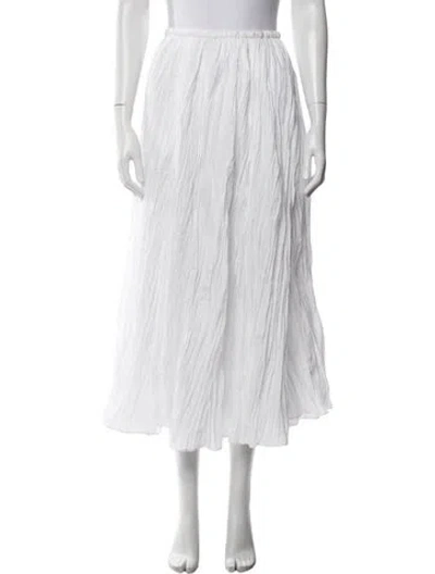 Pre-owned Co Midi Length Skirt W/ Tags In White