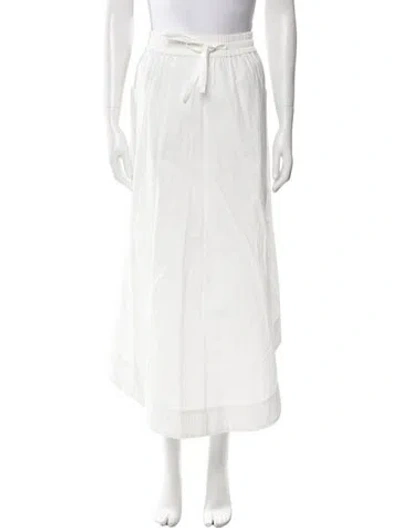 Pre-owned Co Midi Length Skirt In White