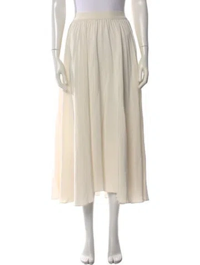 Pre-owned Co Midi Length Skirt In White