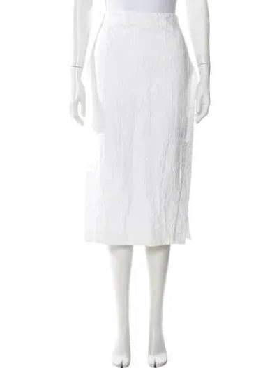 Pre-owned Co Midi Length Skirt In White