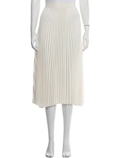 Pre-owned Co Midi Length Skirt In White