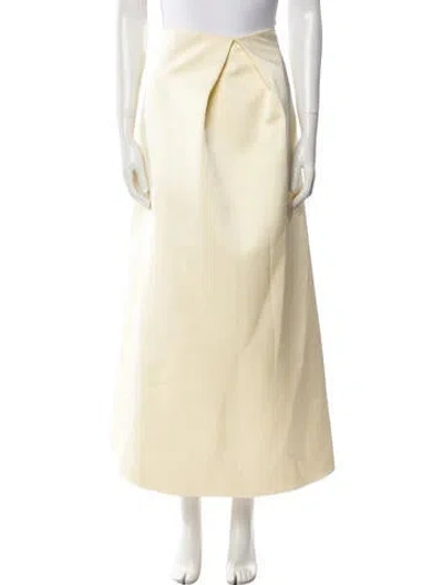 Pre-owned Co Midi Length Skirt In Yellow