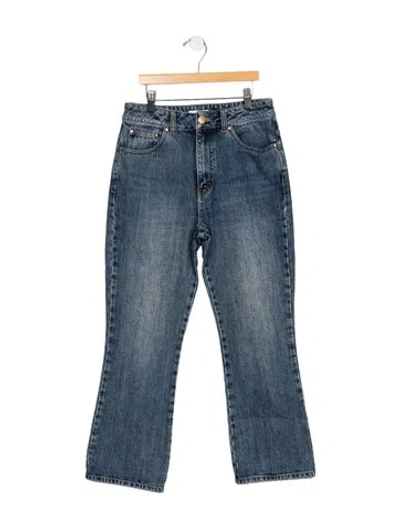 Pre-owned Co Mid-rise Flared Jeans In Blue