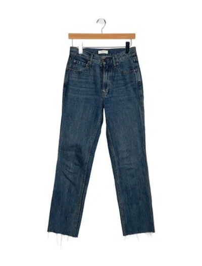 Pre-owned Co Mid-rise Straight Leg Jeans In Blue