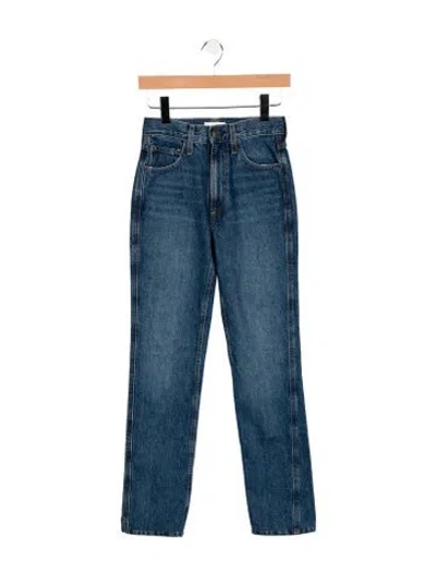 Pre-owned Co Mid-rise Straight Leg Jeans In Blue