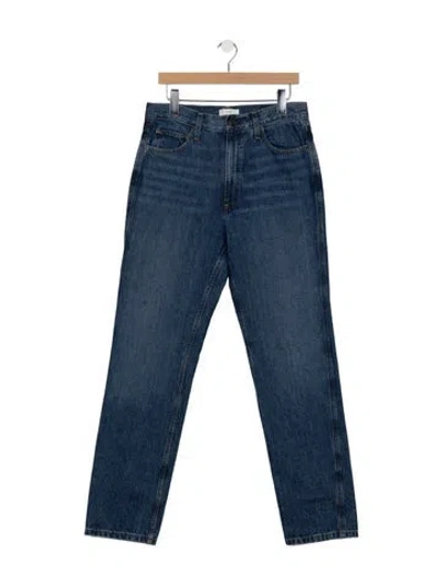 Pre-owned Co Mid-rise Straight Leg Jeans In Blue